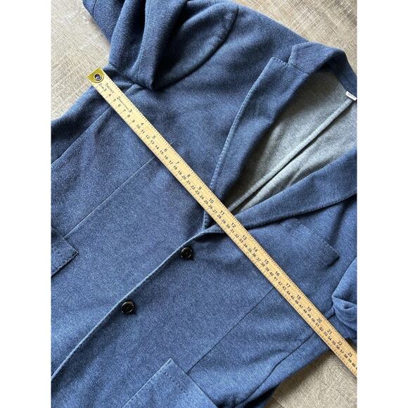Todd Snyder Mayfair Fit Italian Knit Blazer Mens 40R Blue Cotton Sport Coat - Picture 7 of 12